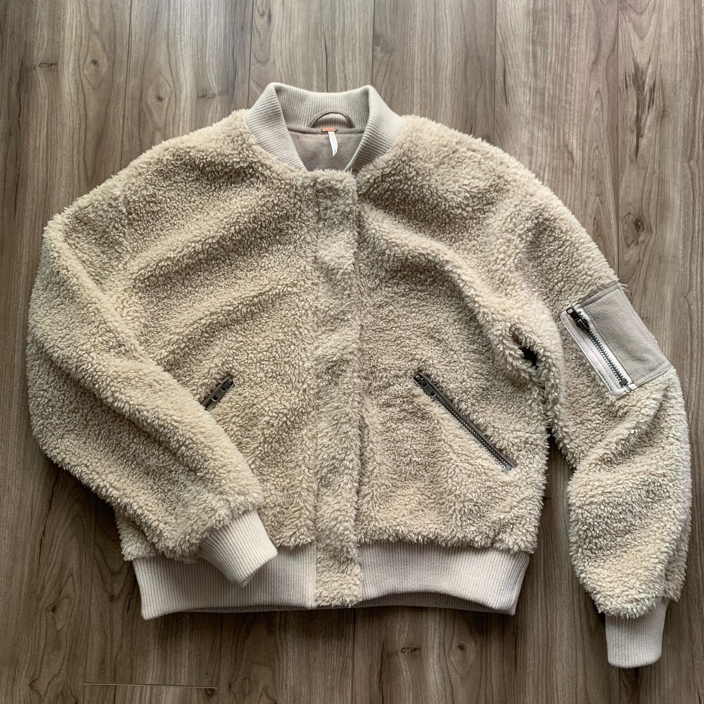 Free People Sherpa Bomber Jacket
